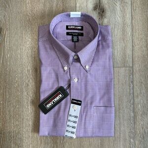 Brand New Kirkland Signature Long Sleeve Button Up Shirt Size 16.5 x 34/35